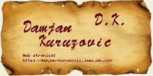 Damjan Kuruzović vizit kartica